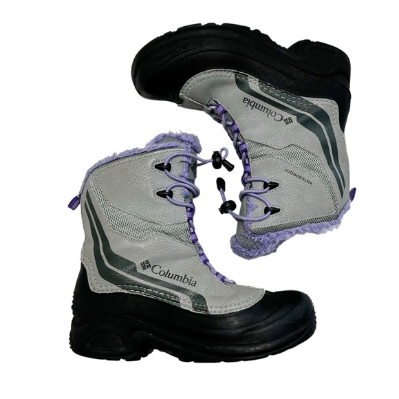 Columbia Kids' Grey and Purple Bugaboo Boots - Picture 2 of 7